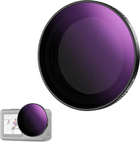 Miniatura 14 de NEEWER Filtro ND variable compatible con DJI Osmo Action 5 Pro/4/3, ND2-32 1-5 Paradas a presión Multicoated HD Vidrio óptico de densidad neutra
