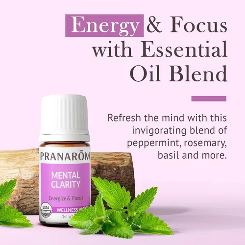 Miniatura 3 de Pranarom - Aceite esencial de claridad mental y enfoque, aceite esencial puro para difusores, aceite aromático revitalizante, lavanda, limón, menta