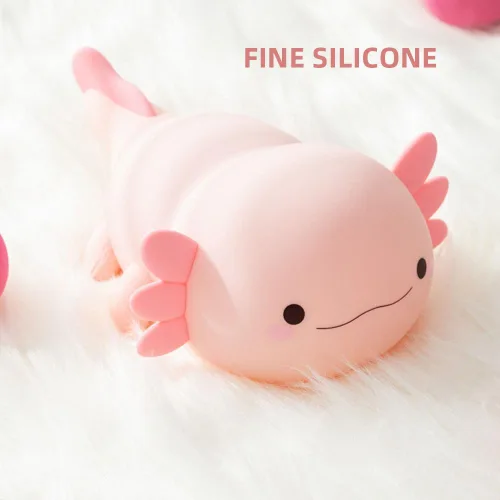 Miniatura 7 de IFTHFOUR Luz Nocturna de Axolotl – Linda Lámpara Recargable y Ajustable de Silicona, Decoración Kawaii para Habitación de Niños Niñas y Niños