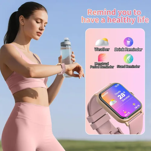 Miniatura 6 de Reloj inteligente para hombres y mujeres con llamadas, rastreador de actividad física de 1.83 pulgadas con monitor de frecuencia cardíaca/sueño