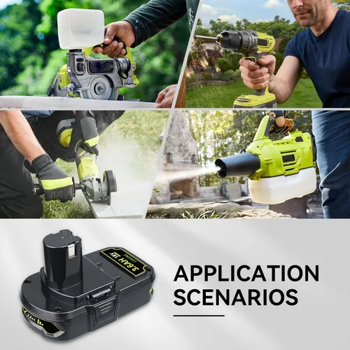 Miniatura 7 de P102 - Paquete de 2 baterías de repuesto de iones de litio de 18 V de 3.6 Ah para batería Ryobi de 18 V P102 P103 P104 P105 P107 P108 P190