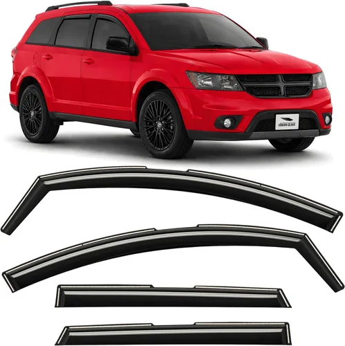 Miniatura 10 de Voron Glass - Protectores de lluvia extra duraderos en canal para Ford Escape 2013-2019, deflectores de ventana, viseras de ventilación, 4 piezas