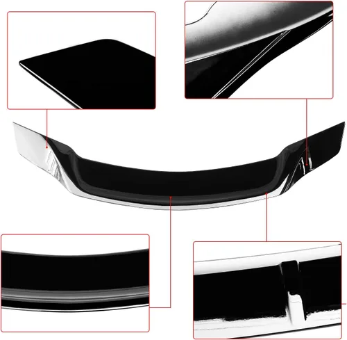 Miniatura 6 de NINTE Alerón trasero W204 para 2008-2014 Mercedes Benz W204 C250 C300 C63 ABS Negro brillante pintado alerón trasero 2009 2010 2011 2012 2013