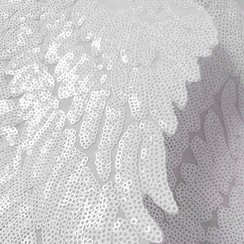Miniatura 4 de LOCOMO Parche para coser con alas de ángel de lentejuelas grandes para decoración de ropa y chaqueta Blanco