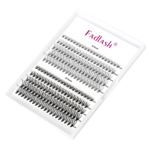 Miniatura 8 de Extensiones de racimos de pestañas con bandeja grande, pestañas individuales 10D 20D, mezcla natural, suave, C Cur negro, imitación de visón