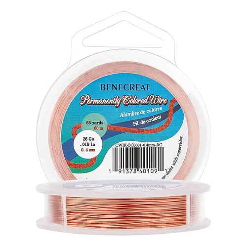 Miniatura 53 de BENECREAT Alambre de cobre para cuentas de joyería de calibre 18, resistente al deslustre, alambre de metal de bronce antiguo para hacer joyas