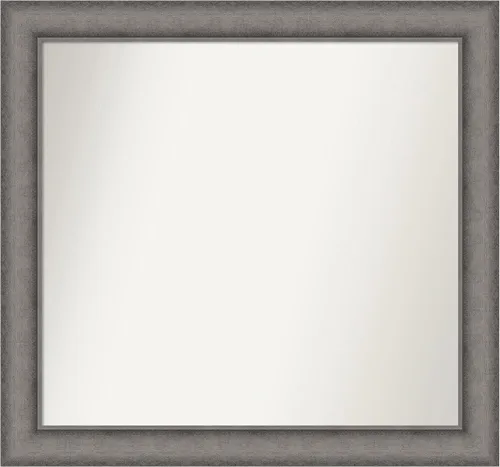 Miniatura 114 de Amanti Art Espejo de pared personalizado no biselado (24.5 x 24.5 pulgadas), marco gris marrón alta, varios tamaños personalizados, espejo de baño