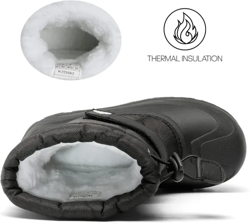 Miniatura 2 de NORTIV 8 Botas de nieve para niños y niñas, impermeables, para clima frío, botas clásicas para senderismo al aire libre (niños pequeñosniños grandes)