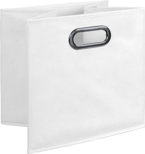 Miniatura 5 de Niche Cubo - Juego de 2 contenedores plegables de tela, color blanco