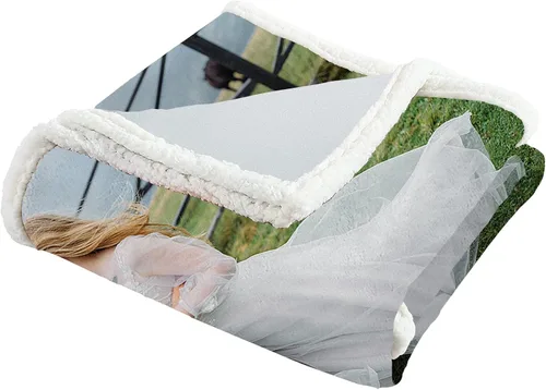 Miniatura 3 de Manta personalizable, cálida y suave con imagen, manta de forro polar Sherpa personalizada para mascotas, familiares, amigos, cumpleaños, bodas, 1 1