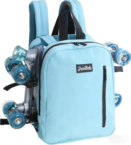 Miniatura 9 de JajaHoho Bolsas para patines de ruedas para mujeres y hombres, mochila multifuncional deportiva para patines de ruedas, patines de hielo, patines
