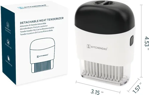 Miniatura 7 de KITCHENDAO Herramienta de aguja ablandadora de carne desmontable con bloqueo de seguridad, desmontable para una fácil limpieza, apta