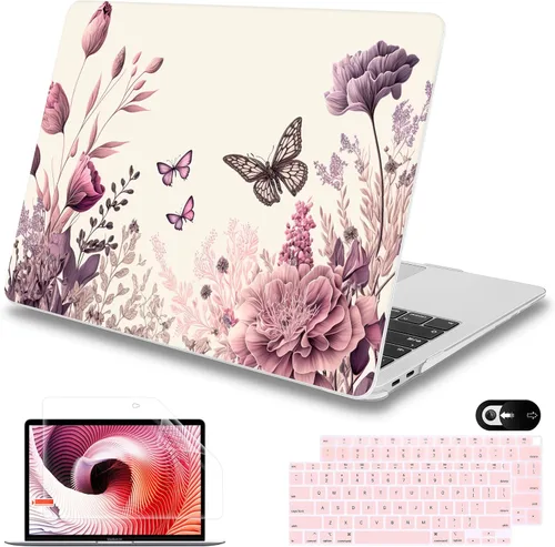 Miniatura 16 de Mektron Funda para MacBook Air de 13 pulgadas M1 A2337 A2179 A1932, carcasa dura 2018-2021 Air de 13 pulgadas con Touch ID, diseño exclusivo