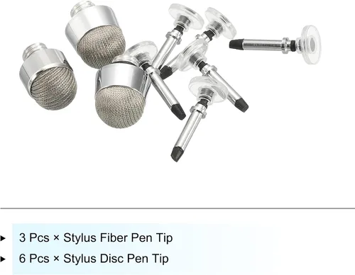 Miniatura 3 de MECCANIXITY 9 unids 0.276 in/0.315 in Stylus Pen Disco de Fibra Fina Puntas Universal Reemplazo de Alta Precisión para Stylus Pen Capacitiva
