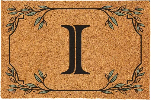 Miniatura 43 de Evergreen Flag Alfombra de puerta de fibra de coco monograma Letra B Alfombra para puerta delantera para interiores y exteriores 71x41 cm