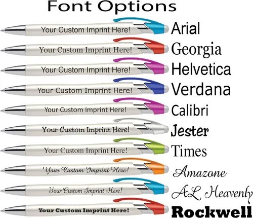Miniatura 6 de ExpressDesigns™ - Bolígrafos personalizados con lápiz capacitivo - The Pearl - Bolígrafos metálicos personalizados con nombre impreso con tinta