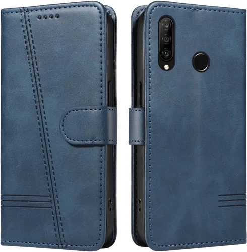 Miniatura 105 de Funda con tapa para Huawei Nova Lite 3, protección de 360 grados, a prueba de golpes, de piel sintética, con función atril y 3 ranuras