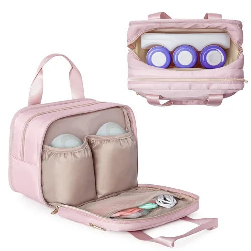 Miniatura 10 de Fasrom Bolsa portátil para extractor de leche con enfriador compatible con bombas Momcozy Medela y Elvie, funda de transporte portátil para madres