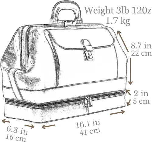 Miniatura 7 de Time Resistance Bolso médico de cuero - Bolso médico italiano hecho a mano - Bolso estilo vintage - Maletín de cuero real