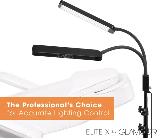 Miniatura 7 de GLAMCOR Elite X Kit de iluminación LED portátil para extensión de pestañas, esteticista, maquillaje, filmación y fotografía 5600K de luz diurna
