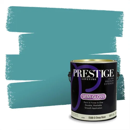 Miniatura 280 de Pintura Exterior + imprimación PRESTIGE, todo-en-uno, 1 galón, acabado mate, color comparable al Valspar* Royal Gray* VS151-Gris real