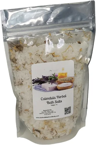 Sales de baño de hierbas (botánicas) | Bolsa de 1 libra (16 onzas) | Elige aroma | Botánicos | Sal marina | Baño | Cuidado del cuerpo | Belleza |