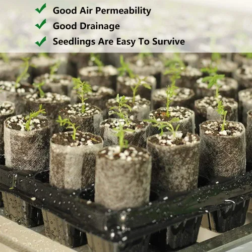 Miniatura 6 de Belit Bolsas de cultivo para guardería, 100 macetas de tela no tejidas para plantar semillas de jardinería, papa, flores, plantas de tomate