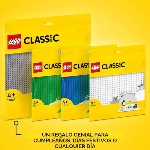 Miniatura 6 de LEGO Placa base verde clásica, base cuadrada de 32 x 32 pulgadas para construir, jugar y mostrar creaciones de ladrillos, ideal para paisajes
