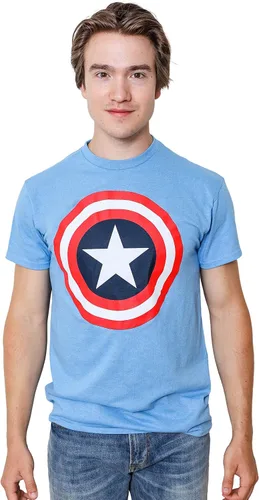 Miniatura 5 de Marvel Captain America Distressed Shield Logo - Camiseta para hombre