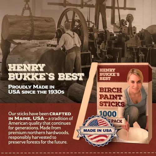 Miniatura 5 de Henry Bukke's Best Palitos de pintura de abedul, paquete de 100 unidades, 12 pulgadas, limpios y suaves para proyectos de automoción, industrial