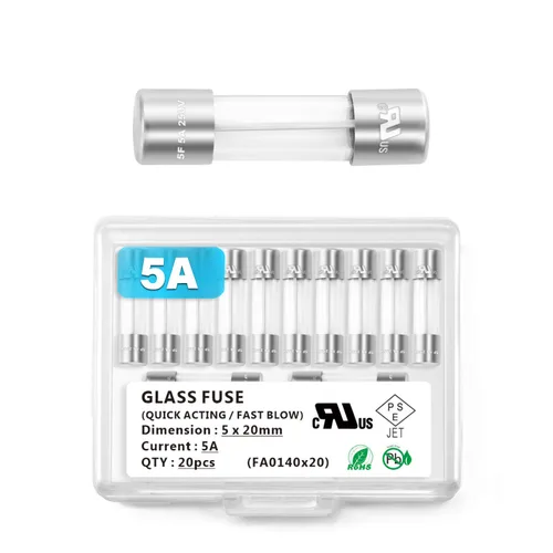 Miniatura 2 de Chanzon (paquete de 10 unidades) con certificación UL de 0.142x0.394 in 0.5A 250V/125V 0.5 Amp F500mAL AGC fusibles de vidrio de soplado rápido