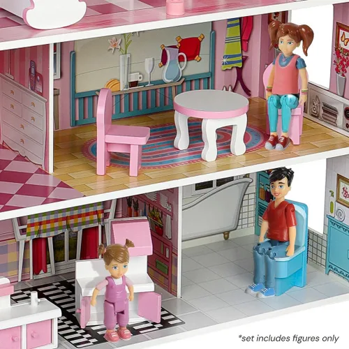 Miniatura 4 de Beverly Hills Sweet Li'l Family Dollhouse People Set de 3 figuras de acción: niño, niña y niño pequeño