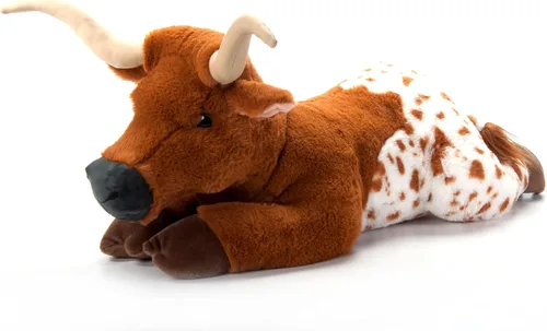 The Petting Zoo Longhorn - Peluche de animales de peluche, regalos para niños, animales salvajes de Onez, juguete de peluche de cuerno largo, 24
