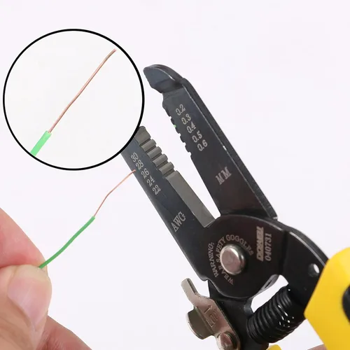 Miniatura 4 de DOWELL 10-22AWG+22-30AWG Herramienta de pelado de alambre, cortador de alicates, herramienta de mano multifunción para artesanía electricista, 2