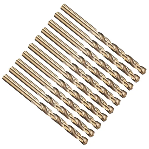 Miniatura 71 de PATIKIL Broca Jobber de 0.039 in, vástago recto M35 cobalto 5% acero de alta velocidad 135° acabado dorado para metal duro de acero inoxidable - 2