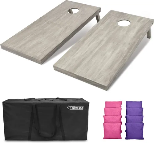 Miniatura 92 de GoSports Juego de tablas de cornhole de madera de tamaño reglamentario de 4 x 2 pies, incluye funda de transporte y bolsas de frijoles