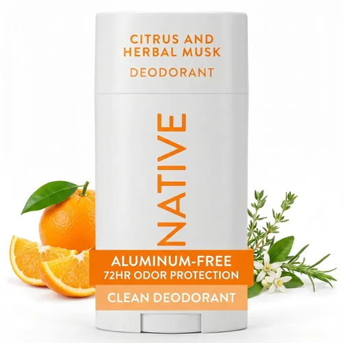 Native Desodorante | Desodorante natural para hombres, sin aluminio con bicarbonato de sodio, probióticos, aceite de coco y manteca de karité |