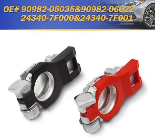 Miniatura 6 de Terminal de batería positivo y negativo para Nissan Infiniti Toyota Lexus 90982-05035 y 90982-06022 24340-7F000 y 24340-7F001