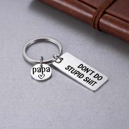 Miniatura 4 de Llavero con texto en inglés Mother to Kids Don't Do Stupid Stupid Stupid St para adolescentes, hija, hijo, graduación, San Valentín, regalos de mamá