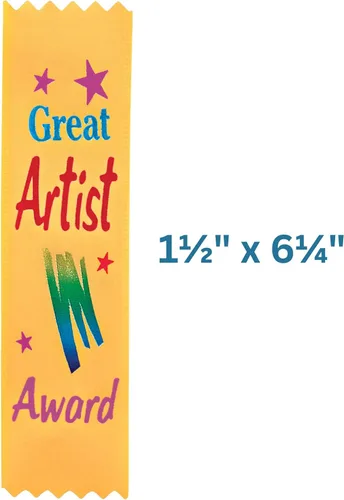 Miniatura 2 de Beistle Cintas de gran valor de premio de artista, 11/2 x 61/4 pulgadas, paquete de 30