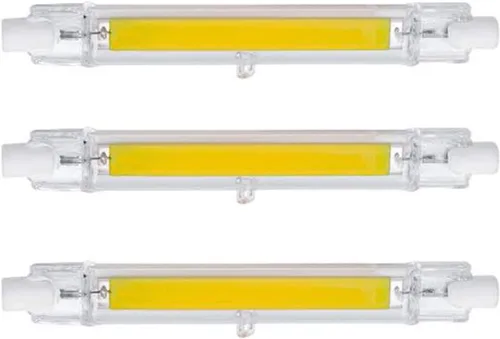 Bombilla LED R7S blanca de 4.646 in/4.65 pulgadas, 15 W, 6000 K, R7S (paquete de 3) 110 V, T3 J, reemplazo de bombilla halógena de 150 W,