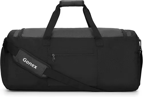 Miniatura 8 de Gonex Bolsa de lona para gimnasio con compartimento para zapatos, bolsillo húmedo, bolsa deportiva de gran capacidad para hombres y mujeres, bolsa