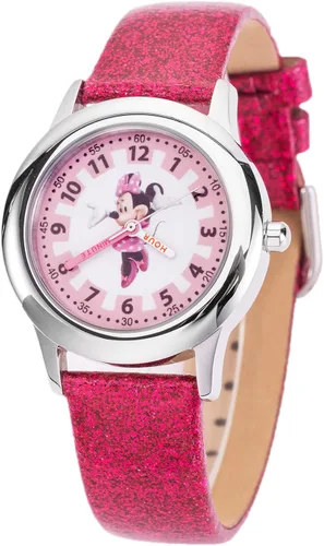 Miniatura 21 de Disney Minnie Mouse Watch for Girls – Cute Minnie Watch for Kids 3-5 with Stainless Steel Bezel & Pink Leather Strap – Adorable Mouse Watches