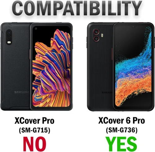 Miniatura 7 de Funda con clip para Galaxy XCover 6 Pro, Nakedcellphone Funda de agarre de anillo resistente con soporte [placa de montaje integrada]