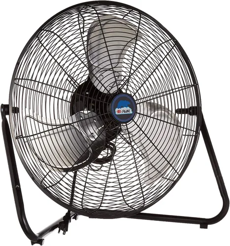 B-Air Firtana 20" Ventilador eléctrico de piso de alta velocidad para garaje, uso industrial y doméstico con 3 velocidades y cabezal de ventilador