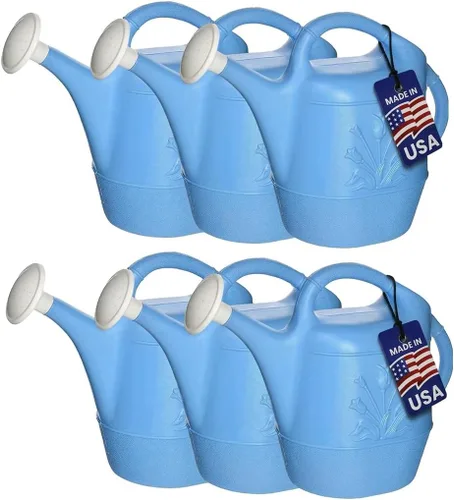Miniatura 10 de PMU Regadera de 2 galones, regadera de jardín para plantas de interior y exterior, lata de agua de plástico con cabezal de rociador desmontable