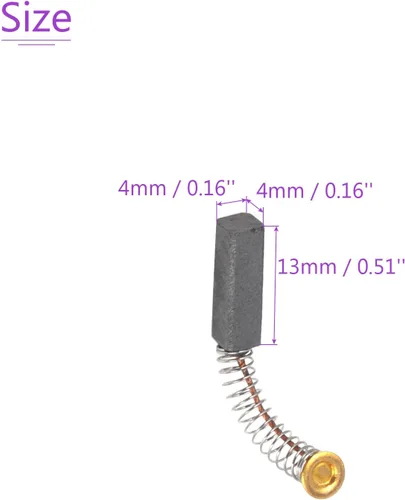 Miniatura 4 de DMiotech Paquete de 2 cepillos de carbono de 0.512 in x 0.157 in x 0.157 in para motor eléctrico