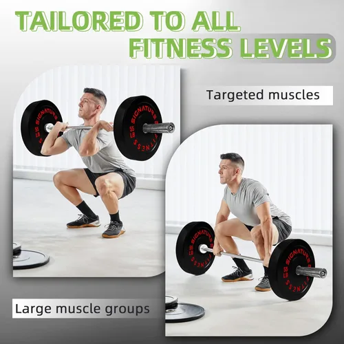 Miniatura 6 de Juego de placas olímpicas de amortiguación Fitvids, placas de peso de 2" para entrenamiento de fuerza y levantamiento de pesas, París o juego