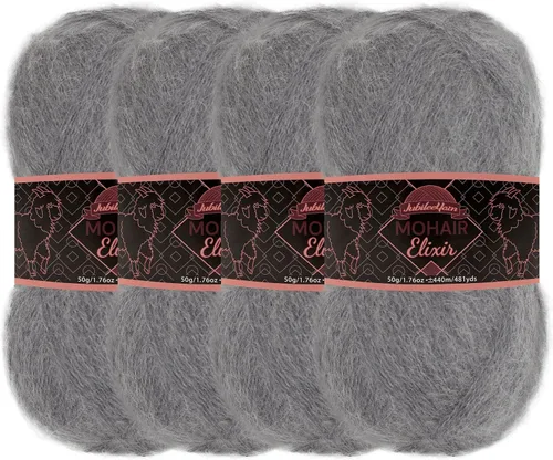 Miniatura 47 de JubileeYarn Mohair Elixir Yarn - 50g/Skein Baby Wool Blend - Cosmopolitan - 1 Skein