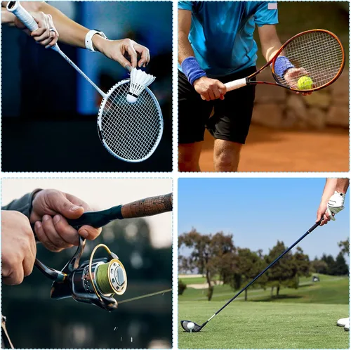 Miniatura 6 de PATIKIL Envoltura de cojín de agarre de bádminton, cojín antideslizante de cinta de agarre de raqueta de tenis PE